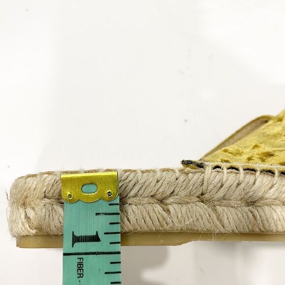 Matt Bernson Womens Sz 10M Shoes Slide Porto Gold Velvet Espadrille Spain‎ - Picture 10 of 11